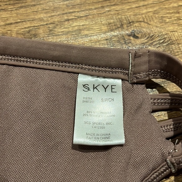 SKYE ribbed beautiful backing tan brown bra - Picture 6 of 7